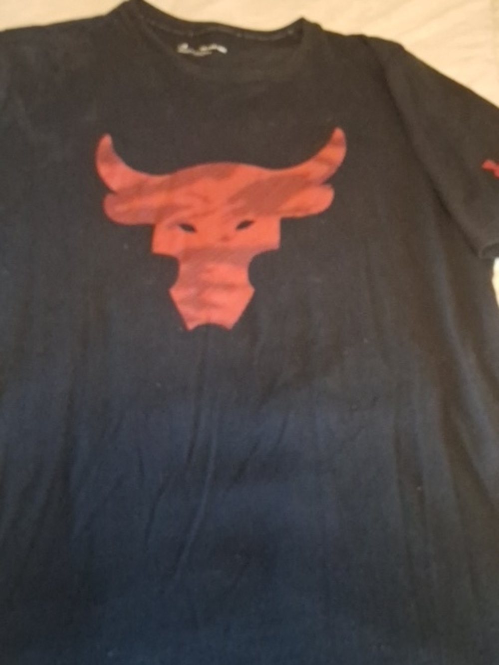 Black T‑Shirt with Red Bull Skull Logo